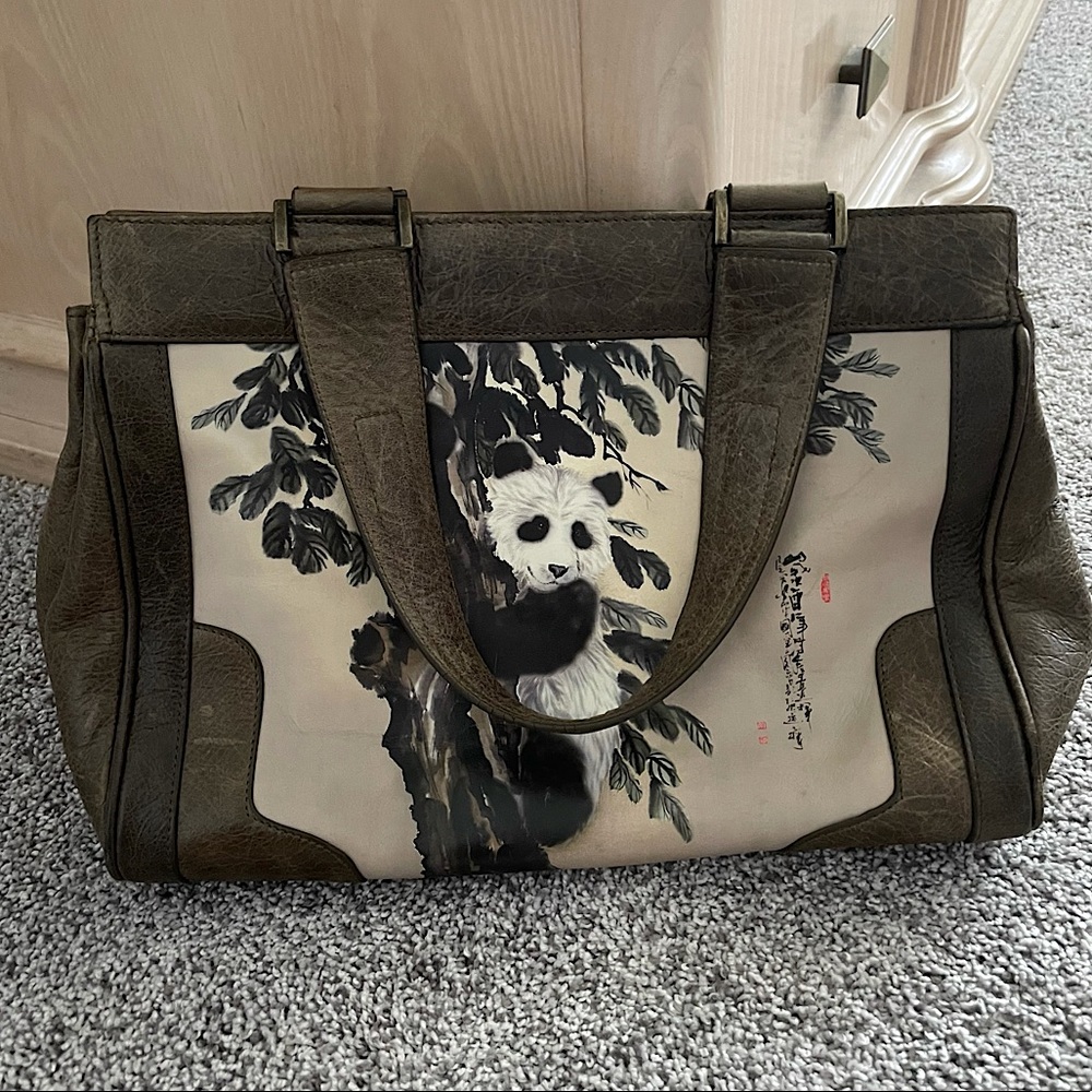 Icon Leather Chinese Panda Purse